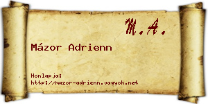 Mázor Adrienn névjegykártya